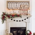 thumbnail image 5 of Lssam Valentine's Day Garland with Black Felt Hearts and Wood Beads - Farmhouse Mantle Banner Neutral Wall Hanging for Holiday Party Decor (Heart Black), 5 of 7