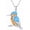 Kingfisher, variant on DVEATR 925 Sterling Silver Amber Turquoise Birds Pendant Necklace Vintage Jewelry Gifts for Women Mother