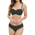 thumbnail image 1 of Women's High Waisted Bikini Two Piece Swimsuit - Vintage Retro Ruched Print Design - Push Up Support with Boyshorts Bottom, 1 of 5