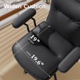 thumbnail image 3 of Ninecer Big and Tall Office Chair 500LBS, Heavy Duty Executive Desk Chair with High Back, Ergonomic Fabric Computer Chair with Flip-up Arms, Black, 3 of 6