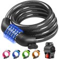 thumbnail image 1 of KEYSTP Bike Lock Cable with Combination,High Security 5-Digit Resettable Combination Bicycle Lock Anti-Theft, Scooter Lock with Mounting Bracket for Bikes and Scootersï¼ˆBlackï¼‰, 1 of 4