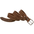 thumbnail image 2 of 1 3/8 Olive Re-Tanned Leather Belt Army Green Stitching Natural Edge, 2 of 4