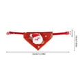 thumbnail image 3 of Adorable Santa Claus Pet Button Wipes, Cute Triangular Decoration, Adjustable Foldable, Santa Printed, Portable for Dorm Office, Soft Fabric, Long-Lasting, for Bedroom Christmas Decorations, 3 of 8