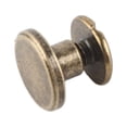 thumbnail image 4 of 20pcs Flat Head Copper Flat Round Head Rivets Button With Screw Brass Screws Nuts Nails Rivets For Leather Craft Bag Shoes Decoration, 4 of 8
