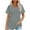 Gray, variant on BVOFAR Womens Casual Pleated Short Sleeve Tunics Summer Round Neck Waist Shirts Solid Color Curved Hem Ruched Stretch Fitted Tops