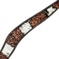 thumbnail image 3 of Hilason Western Horse Floral Hand Carved American Leather Breast Collar Brown, 3 of 3