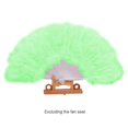 thumbnail image 5 of Feather Fan Foldable Handheld Festival Decoration Square Dance Retro Style Show Down Colorful Fan, 5 of 5