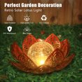 thumbnail image 3 of [Naranja] Solar Lotus Garden Patio Al Aire Libre Jardín Cálida Solar Metal Impermeable Solar (naranja) [8/caja], 3 of 9