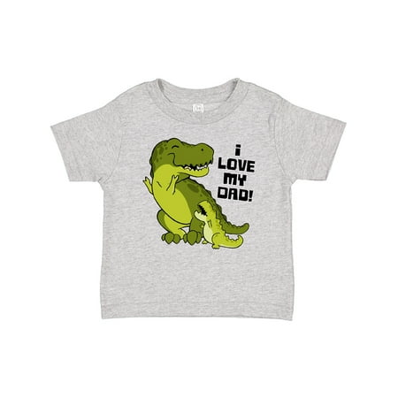 

Inktastic I Love My Dad with Baby and Daddy Tyranasaurus Rex Gift Baby Boy or Baby Girl T-Shirt