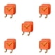 thumbnail image 3 of Soporte de Caja de Almacenamiento Wosthever Montado en la Pared Naranja PP, 3 of 6