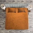 thumbnail image 3 of Ambesonne Abstract Quilted Bedspread Set 3 Pcs, Grunge Vintage Design, King Size, Ginger and Brown, 3 of 3