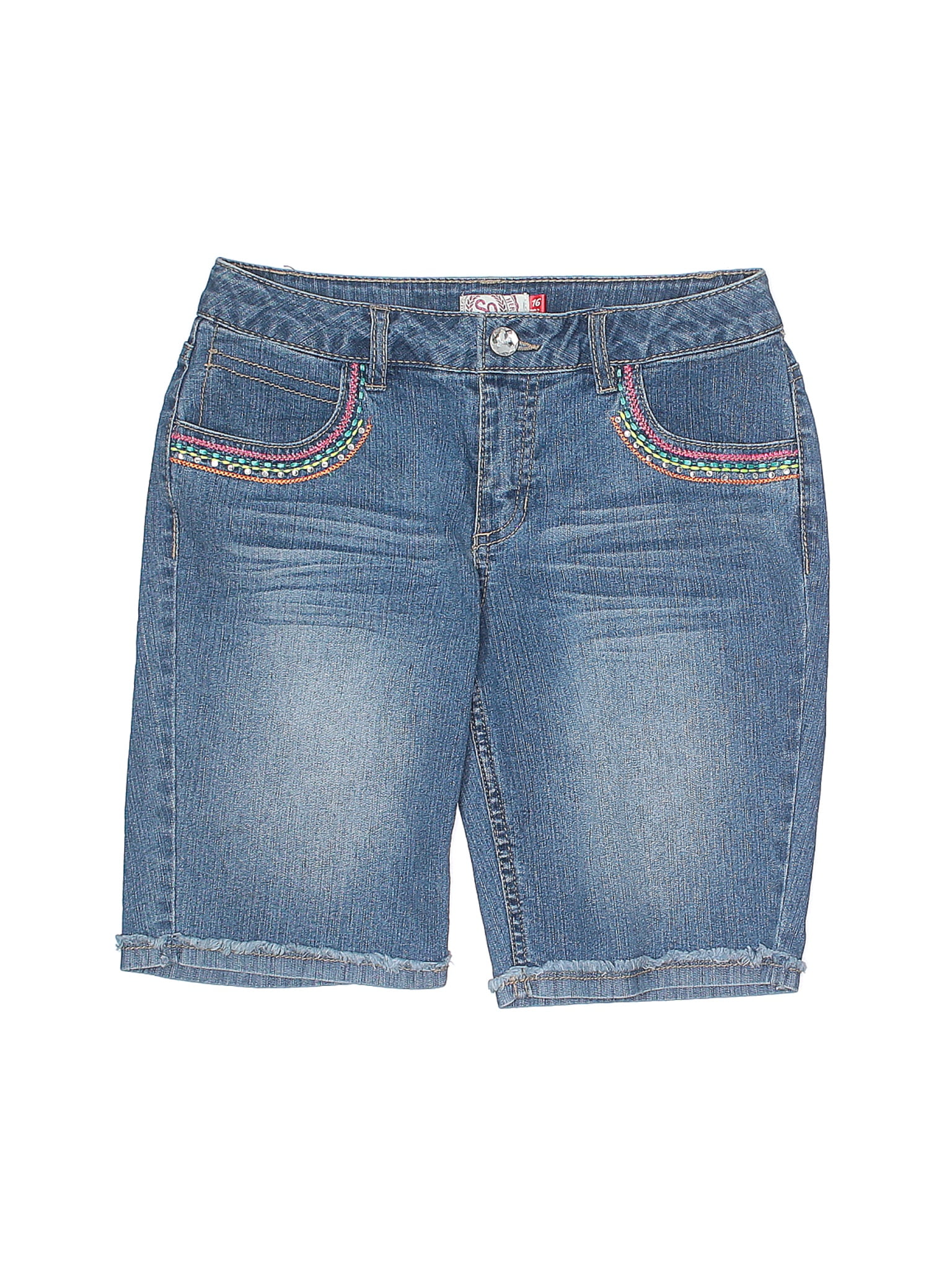 size 16 denim shorts