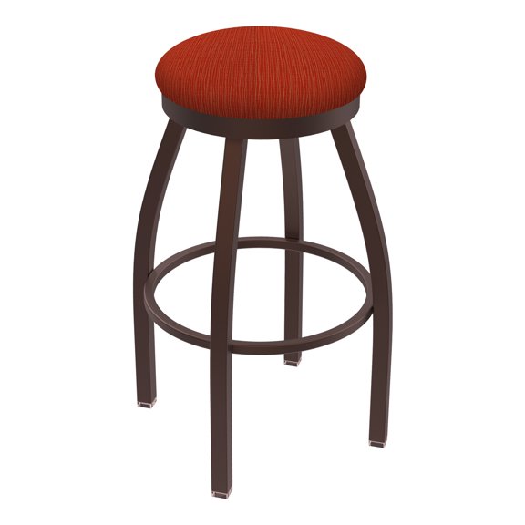 802 Misha 30-inch Swivel Bar Stool with Bronze Finish and Graph Poppy Seat