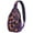 Purple Halloween Black, variant on Sling Backpack,Purple Halloween Jack Lanterns Sling Bag with Water Bottle Holder,Waterproof Sling Bag for Men/Women with Headphone Jack for Hiking,Travel
