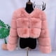 thumbnail image 3 of Chaqueta gruesa de piel sintética para mujer, abrigo corto, cálido, liquidación, moda de invierno, 3 of 5