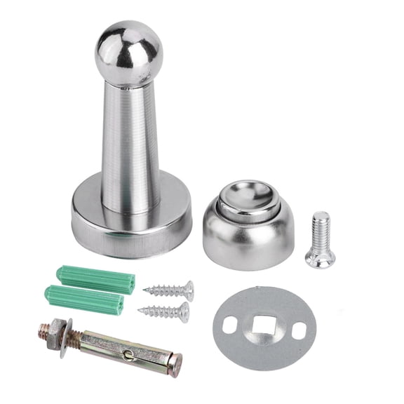 Magnetic Door Stoppers,New Heavy Duty Stainless Steel Strong Magnetic Door Stopper Powerful Bedroom Doorstop for Wall Floor Mounted Wall Protector Hold Door Open