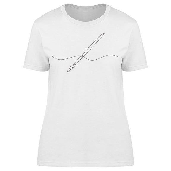 Paintbrush Pen T-Shirt Women -Image by Shutterstock, Female Large