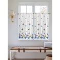 thumbnail image 2 of Vintage Colorful Butterfly 2 Panel Kitchen Curtains for Windows, Watercolor Butterflies Farmhouse Bathroom Privacy Curtain, Home Décor Window Treatment for Bedroom/Living Room 55"x45", 2 of 6