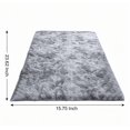 thumbnail image 2 of Indoor Modern Area Rug for Living Room Bedroom Home Decor - Super Soft Faux Fur Rectangular Floor Mat with Non-Slip Backing, Machine Washable, 15.75in × 23.62in, 2 of 4