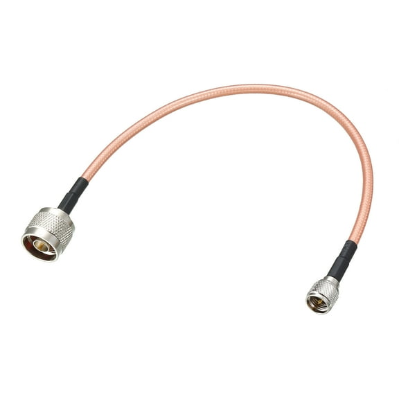 Uxcell 1ft RG-142 N Male to Mini UHF Male Low Loss RF Coaxial Connection Coax Wire Plastic Pink 1pcs