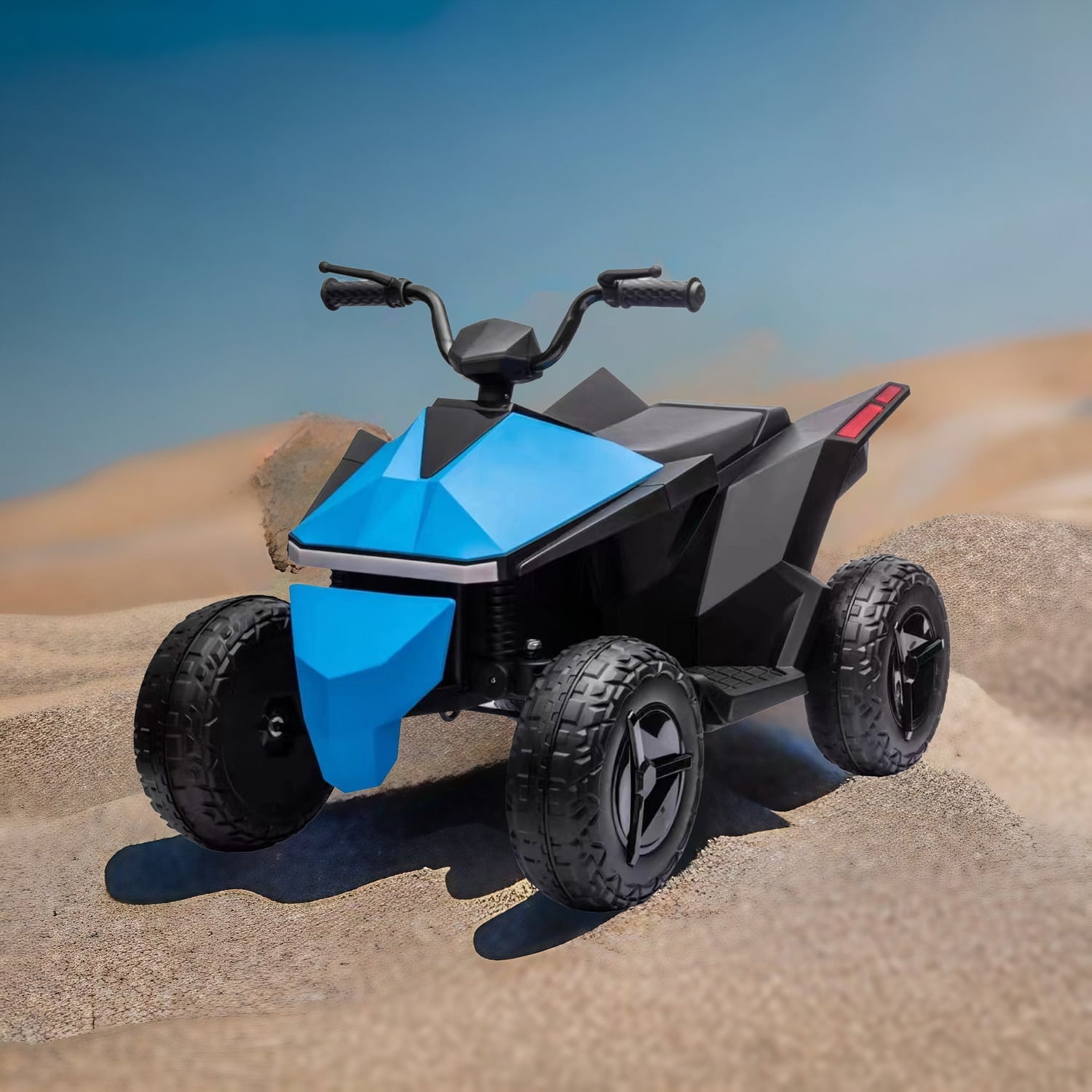 CIPACHO 12V Kids Ride On ATV Car, 4-Wheeler Electric Vehicle with Dual-Drive System, LED Front and Rear Dazzling Lights, Music, MP3, USB Interface, Blue CIPACHO 12V Kids Ride On ATV Car, 4-Wheeler Electric Vehicle with Dual-Drive System, LED Front and Rear Dazzling Lights, Music, MP3, USB Interface, Blue