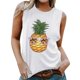 thumbnail image 1 of Gibobby Chaleco sin mangas de estilo europeo y americano Camiseta con estampado divertido de piña para mujer(Blanco,M), 1 of 4