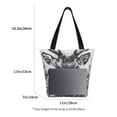 thumbnail image 3 of Pofeuu Monochrome Deer Floral Print Women Fashion Shoulder Handbags Top Handle Satchel Bags Tote Shoulder Shopping Bag Stylish Canvas Tote Bag, 3 of 6