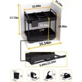 thumbnail image 2 of 2 Tier Under Sink Organizers And Storage With Sliding Track Black/ White, 2 of 7