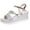 Silver, variant on Platform Wedge Sandals for Women Rhinestone Slip on Dress Shoes Comfortable Glitter Walking Shoes Everyday Wear Silver Size 7.5