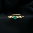 thumbnail image 2 of Rosec Jewels Natural Emerald Promise Ring for Women - Emerald Diamond Ring - AAA Quality - Ready to Gift for Valentines Day, 18K Yellow Gold, US 4.50, 2 of 5