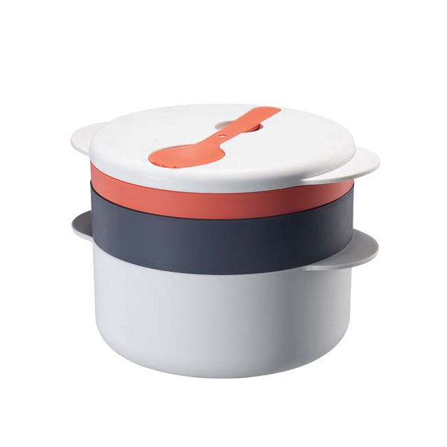 Juego De Cocina Para Microondas, Olla Apilable, Olla De Vapor De Plástico, Olla De Vapor, Vaporera De Cocina Multifuncional Con Tapa Para Cocinar En La Cocina Vogacara HA021334-00