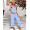 thumbnail image 4 of Yesfashion Women's Maternity Jumpsuit Pregnancy Casual Romper Strap Tank Top Baggy Pants, 4 of 8
