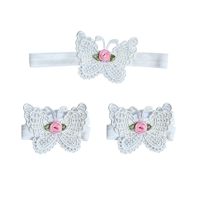 EGNMCR Child Flower Three-piece Photo Decoration Girl Set