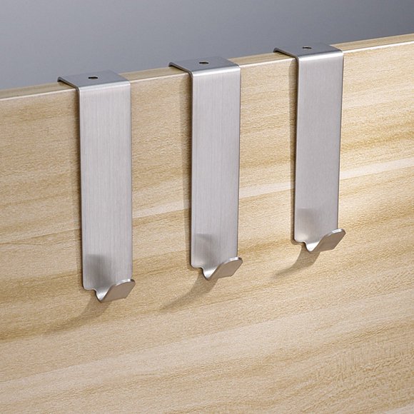 Gancho de puerta de acero inoxidable sin perforaciones gabinete puerta dormitorio gancho abrigo gancho