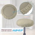 thumbnail image 3 of Uxcell Stool Covers Round Elastic Bar Stool Covers Washable Stool Cushion Slipcover Brown 14"-18", 3 of 7