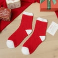 thumbnail image 6 of DQRPSEETB 3 Pairs Christmas Fuzzy Socks for Women Home Casual Sleeping Socks Warm Cozy Slipper Socks Microfiber Fluffy Socks Christmas Gifts Socks for Women Ankle High Compression Socks White, 6 of 6