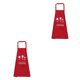 thumbnail image 1 of Toystoory Delantal de cocina impermeable de 3 capas, a prueba de aceite, transpirable, para cocina, sin mangas, con bolsillo, rojo Rojo 2piezas, 1 of 6