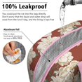 thumbnail image 5 of Lunch Bag Lunch Box for Women Reusable Insulated Lunch Cooler Bags,Large Capacity for Work Travel Picnic,Water-Resistant White Flowers on Red Lunch Tote Bag Gifts for Woman Mom Pink, 5 of 6