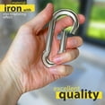 thumbnail image 5 of dimok Heavy Duty Carabiner Clips Stainless Steel Spring Snap Hook Set - Camping Swing Boating Hammock Hiking 3 1/2 Inch, 5 of 8