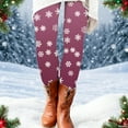 thumbnail image 4 of Christmas Leggings for Women 2025 Snowflake Plaid Graphic High Waisted Yoga Pants Legging Tights, 4 of 6