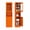 Orange-Glass, variant on 67" Tall Metal Pantry Cabinet with Microwave Stand,Microwave Storage Cabinet with 2 Doors & 3 Adjustable Shelves for Kitchen (11.81" D x 15.75" W x 66.93" H)