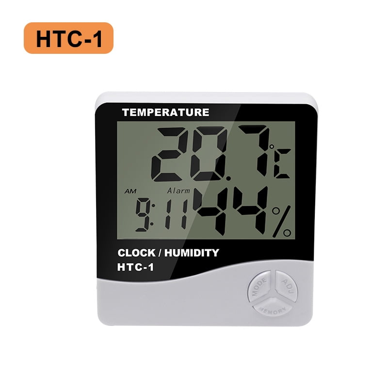 Thermometer Hygrometer Electronic Temperature Humidity Tester Meter Clock Alarm Indoor Outdoor Probe High accuracy LCD Digital