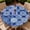 Blue Datura, variant on Outdoor Tablecloth with Umbrella Hole and Zipper Waterproof Round Fitted Tablecloth with Elastic Edge, Wipeable Outdoor Table Cover for Patio, Garden, Picnic Fits 36-65" Round Tables