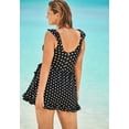 thumbnail image 2 of Swim 365 Women's Plus Size Faux-Wrap Swim Dress, 2 of 5