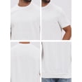 thumbnail image 7 of DARING DIVA Men's Jacquard Texture Crew Neck Short Sleeve Knitted T-Shirt XL White, 7 of 7