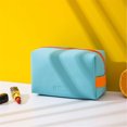 thumbnail image 1 of Ganfancp Bolsa de Cosméticos de Color Puro Estilo Maletín Bolsa de Cosméticos Portátil Bolsa de Cosméticos de Mano Ofertas Del Día 1 Paquete, 1 of 1