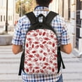 thumbnail image 2 of Geaub red football ultimate comfort and style: the perfect compact backpack for college, commute, travel, and everyday use, 2 of 2
