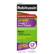 Robitussin Adult Max Strength Severe Cough and Cold Medicine, 8 Fl Oz