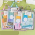 thumbnail image 4 of Twfbrm Mesh Zipper Pouch with Handle, Large Capacity A3 Size Expandable Nylon File Folders with Label Pocket, Transparent Multi-Layer File Organizer Portable Document Stationery Storage Bag for Office, 4 of 9
