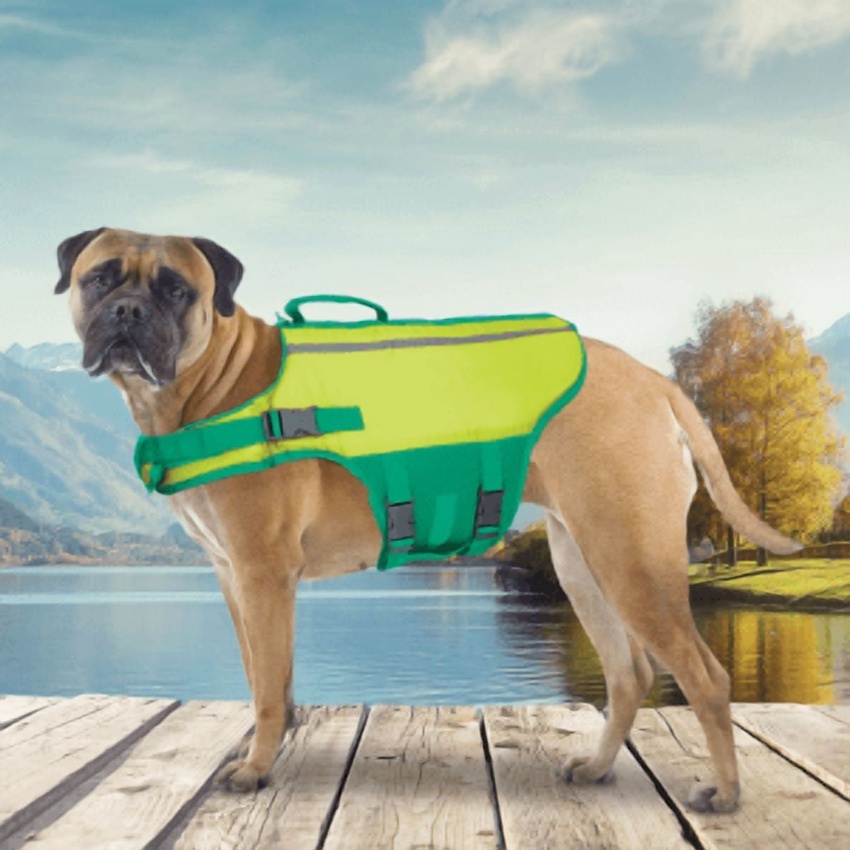Vibrant Life Flotation Vest for Dogs, with Handle, Yellow, Extra Large